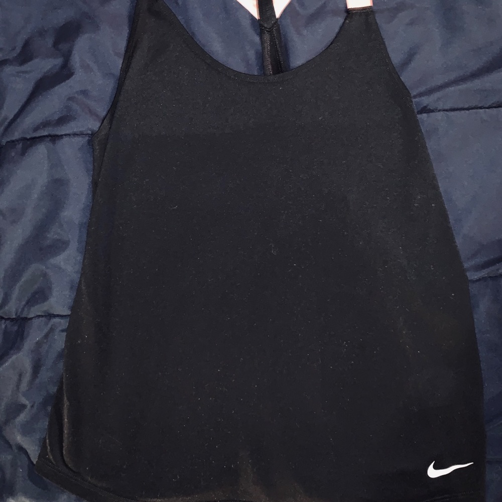 Black and Pink Nike Workout Tank